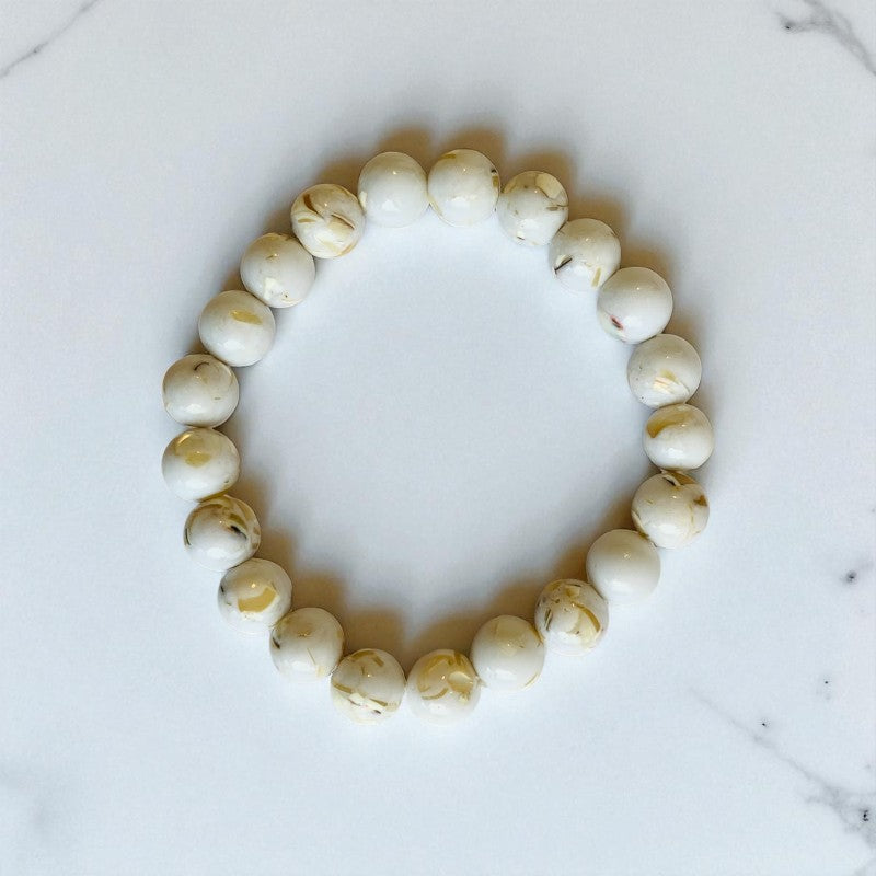 Earth & Elegance Bracelet | Brown Aventurine & MOP Stones β For Women | Includes: Bracelet (Set of 2)