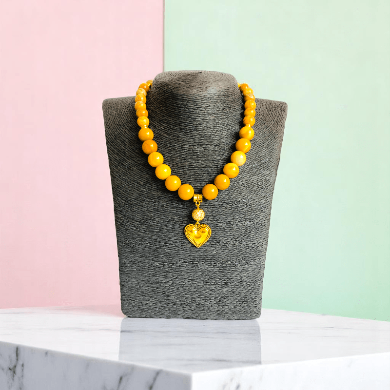 Desert Heart Set | Camel Jasper & Mookaite Stone - For Women | Includes: Necklace, Bracelet, Earring