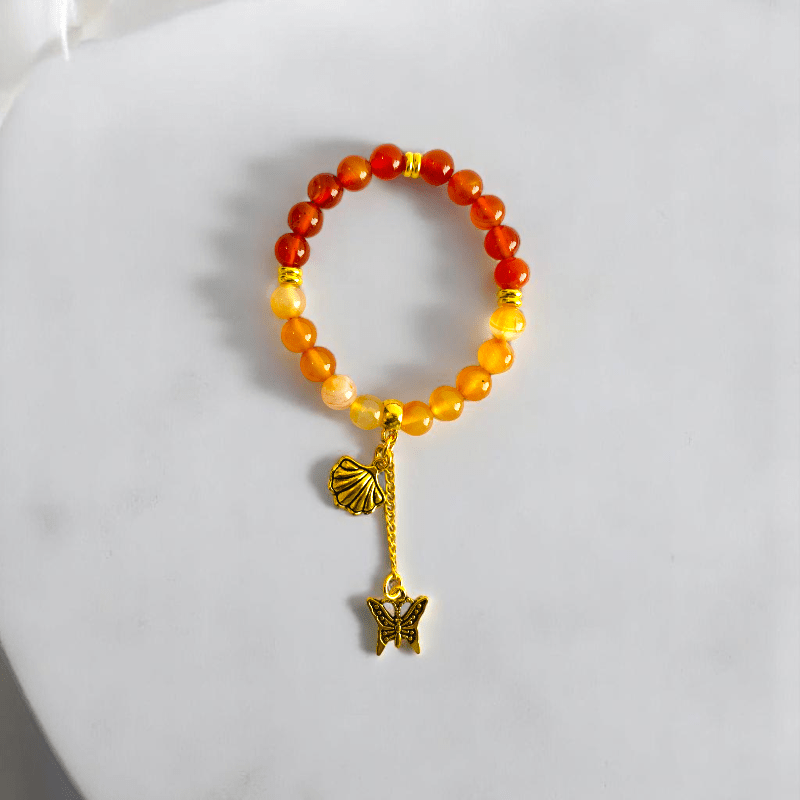 Winged Ember Set | Carnelian Stone - For Women | Includes: Necklace, Bracelet, Earring