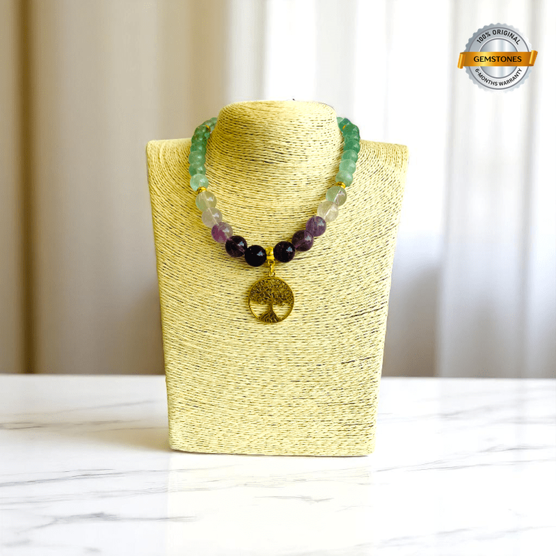 Mystic Clarity Necklace | Fluorite Stone - For Women | Includes: Necklace