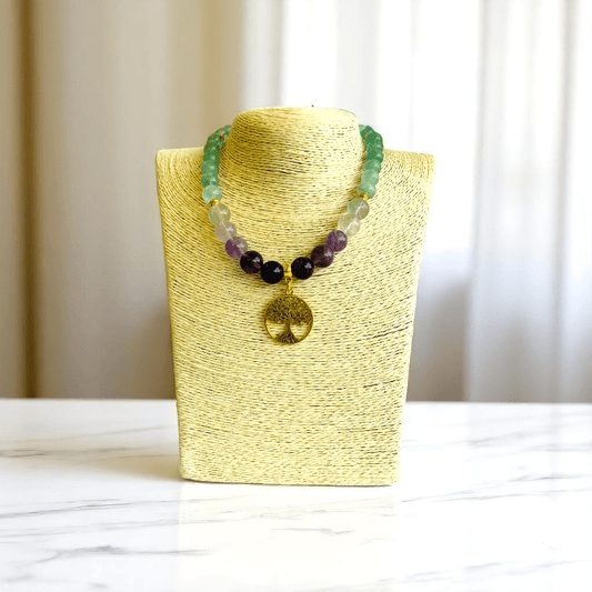 Mystic Clarity Necklace | Fluorite Stone - For Women | Includes: Necklace