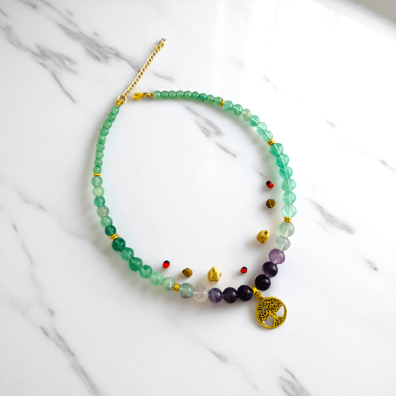 Mystic Clarity Necklace | Fluorite Stone - For Women | Includes: Necklace