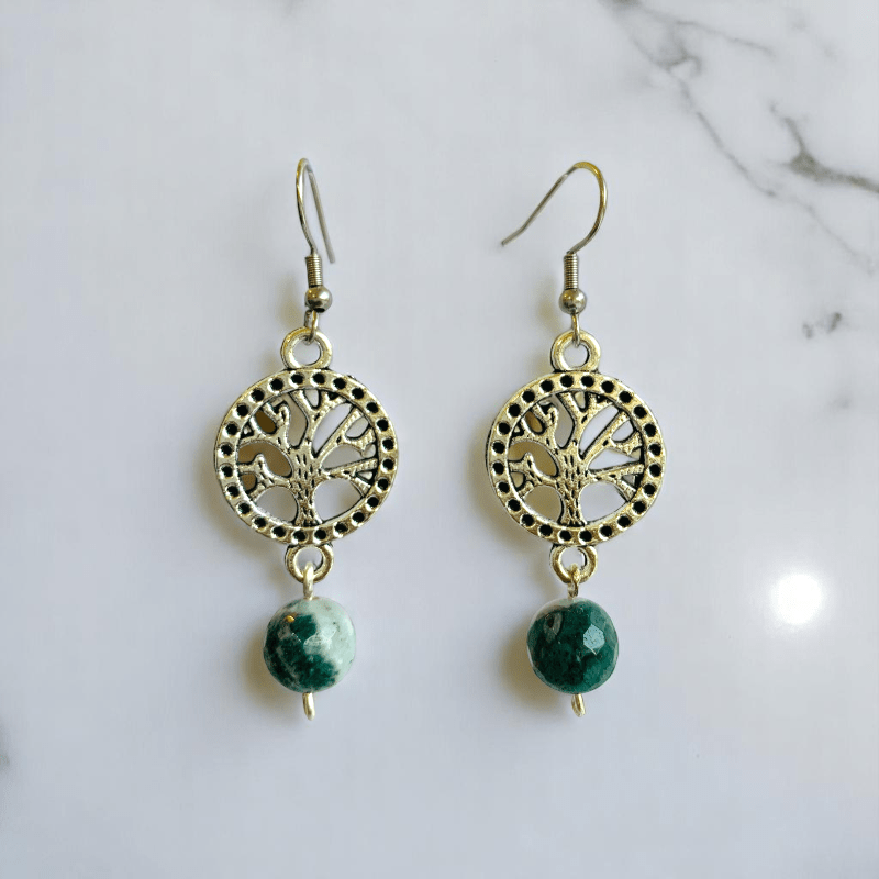 Tree of Tranquility Set | Tree Agate Stone - For Women | Includes: Necklace, Bracelet, Earring