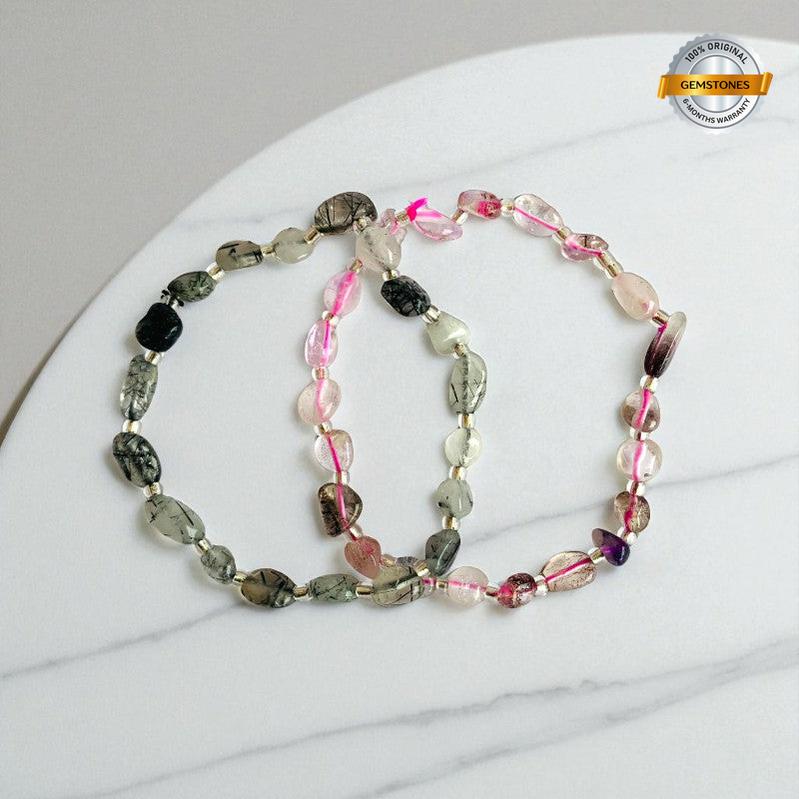 Trinity Charm | Dragon Agate, Rose Quartz & Carnelian - For Women | Includes: Bracelets (Set of 2)