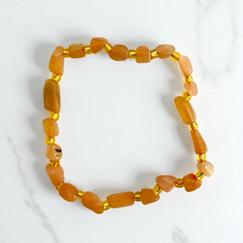 Lunar Glow | Genuine Moonstone - For Women | Includes: Bracelets (Set of 2)