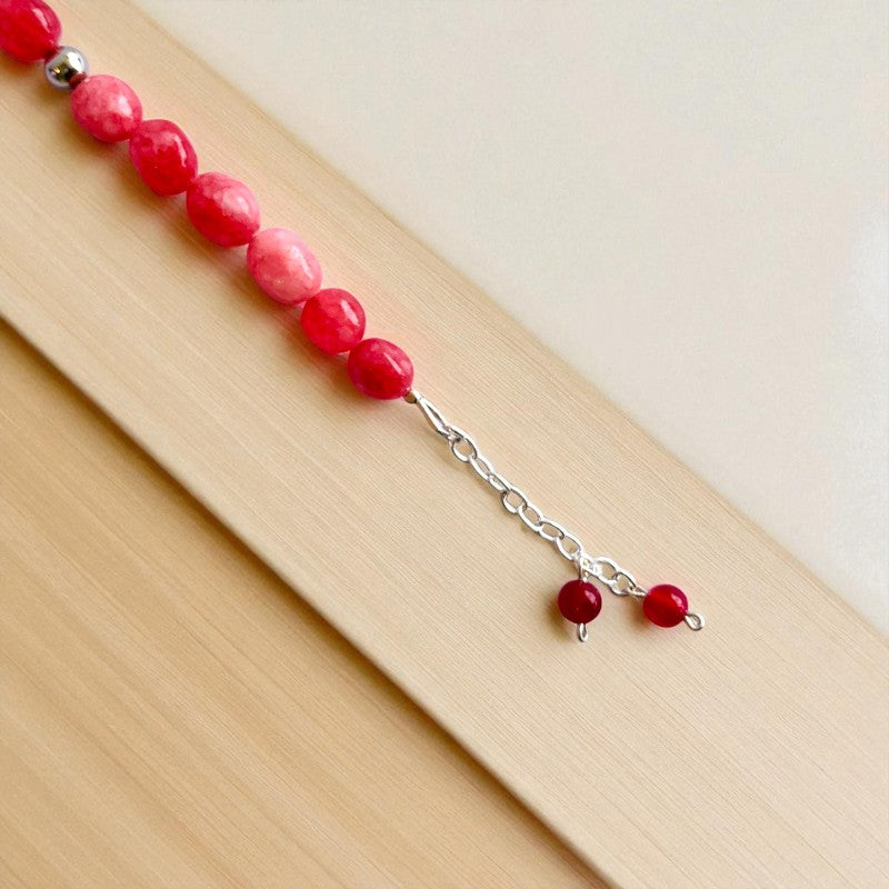 Blush Harmony Silver Bracelet | Pink Jade & 925 Silver β For Women | Includes: Bracelet