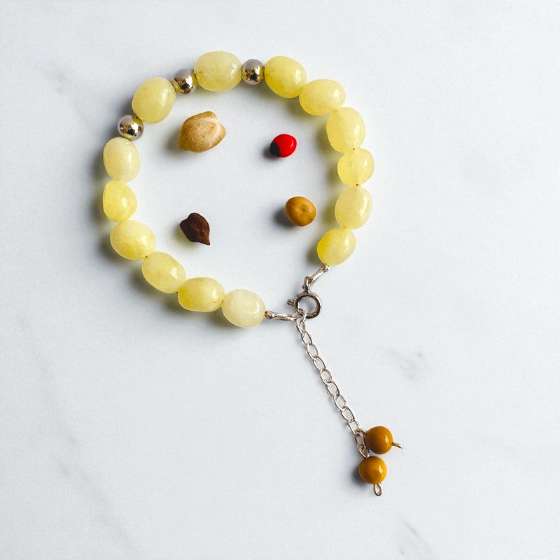 Sunburst Silver Bracelet | Yellow Aventurine & 925 Silver β For Women | Includes: Bracelet