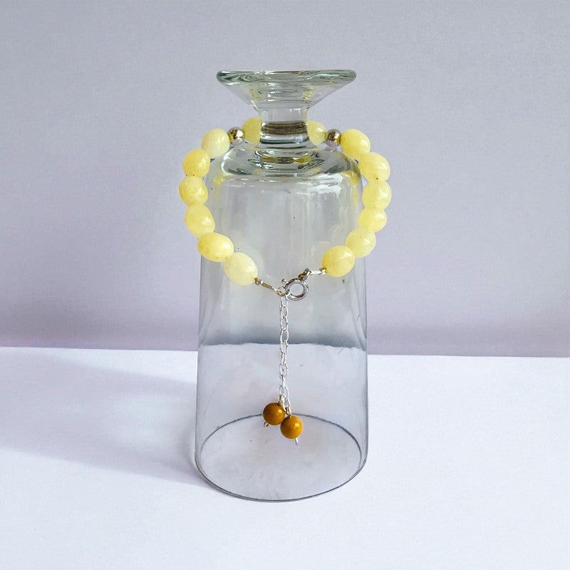 Sunburst Silver Bracelet | Yellow Aventurine & 925 Silver β For Women | Includes: Bracelet