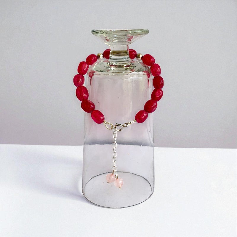 Redwood Silver Bracelet | Red Onyx & 925 Silver β For Women | Includes: Bracelet
