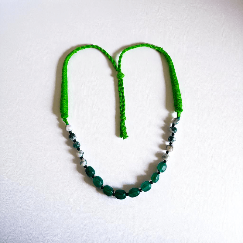 Verdant Balance Necklace | Green Aventurine & Tree Agate Stone - For Women | Includes: Necklace
