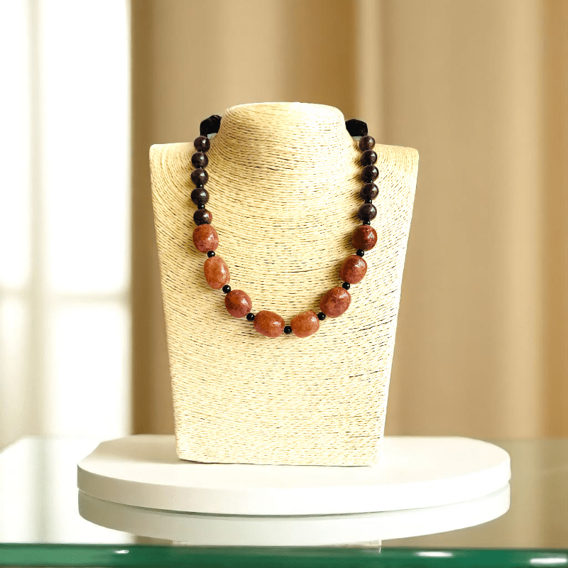 Grounded Glow Necklace | Brown Aventurine Stone - For Women | Includes: Necklace