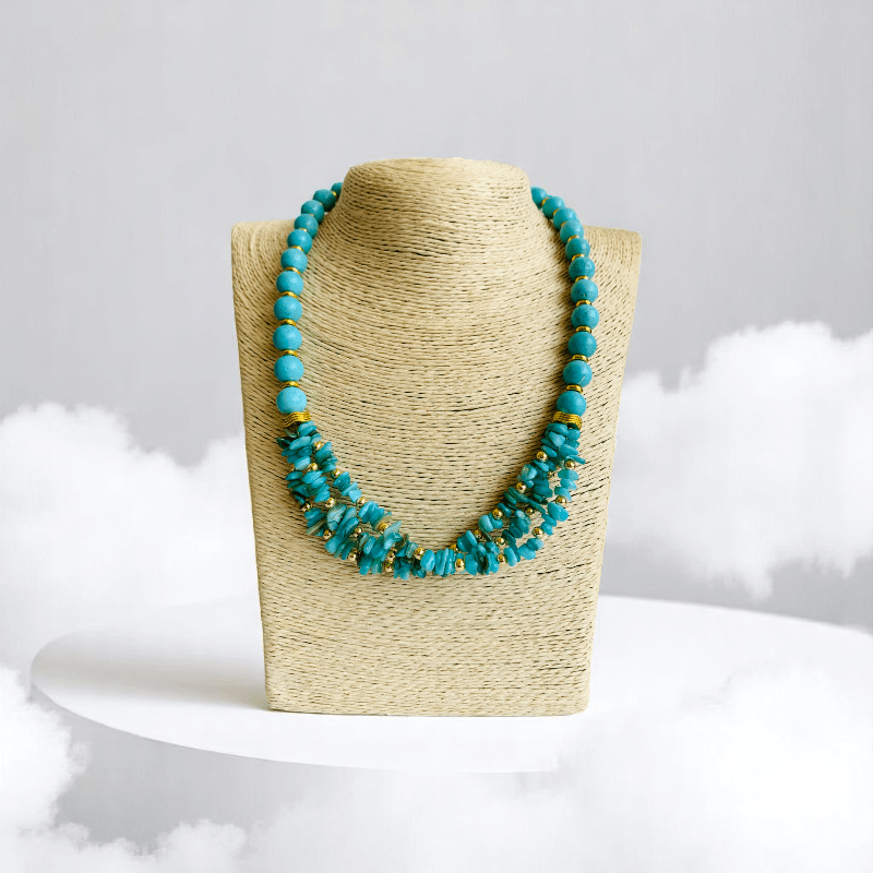 Tranquil Sky Set | Turquoise Stone - For Women | Includes: Necklace, Bracelet, Earring