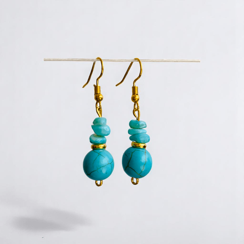 Tranquil Sky Set | Turquoise Stone - For Women | Includes: Necklace, Bracelet, Earring