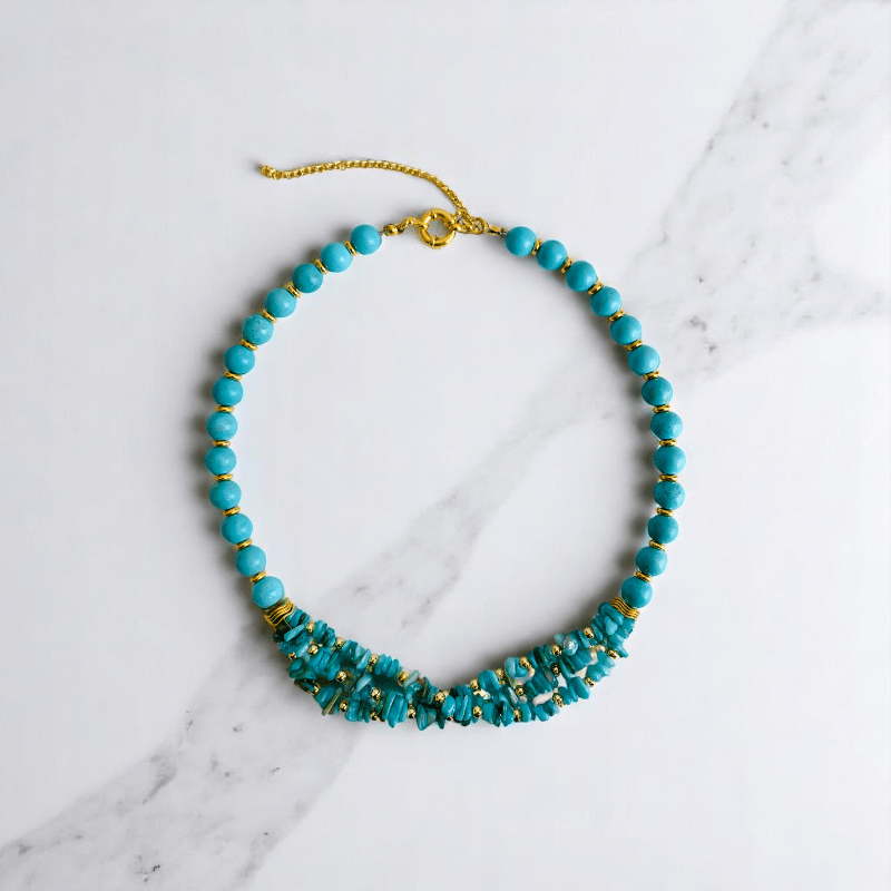 Tranquil Sky Set | Turquoise Stone - For Women | Includes: Necklace, Bracelet, Earring