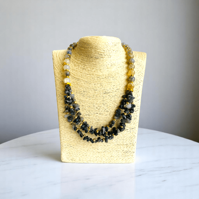 Dragon's Grace Set | Dragon Agate Stone - For Women | Includes: Necklace, Bracelet, Earring