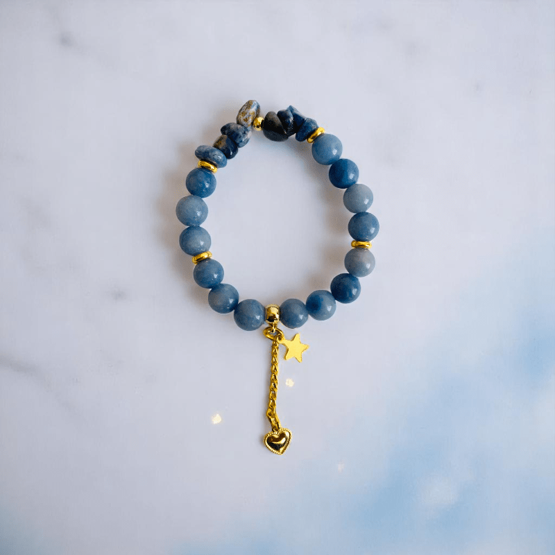 Indigo Serenity Set | Blue Aventurine & Sodalite Stone - For Women | Includes: Necklace, Bracelet, Earring