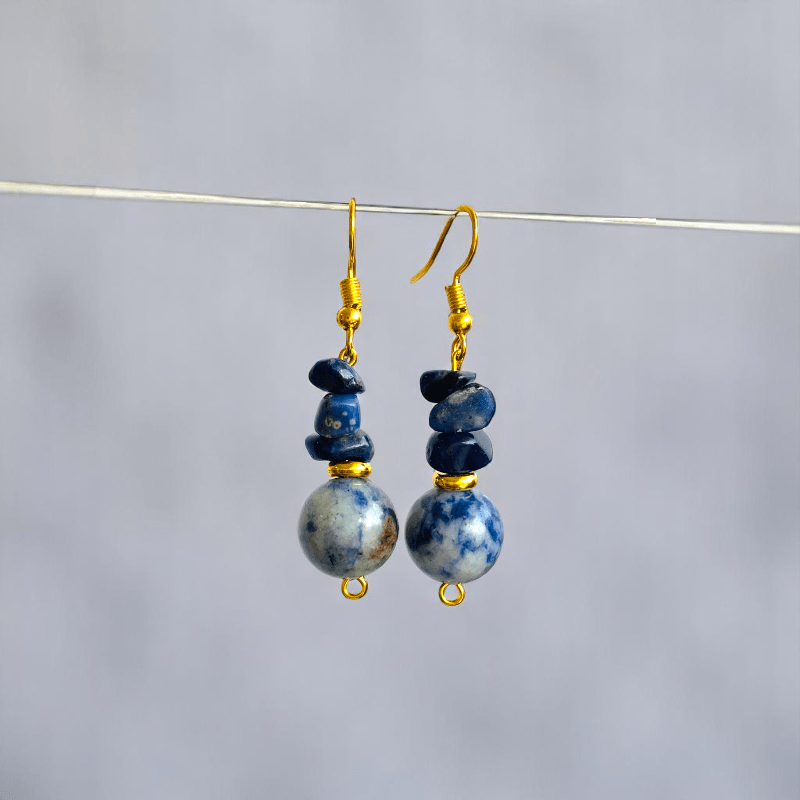 Indigo Serenity Set | Blue Aventurine & Sodalite Stone - For Women | Includes: Necklace, Bracelet, Earring
