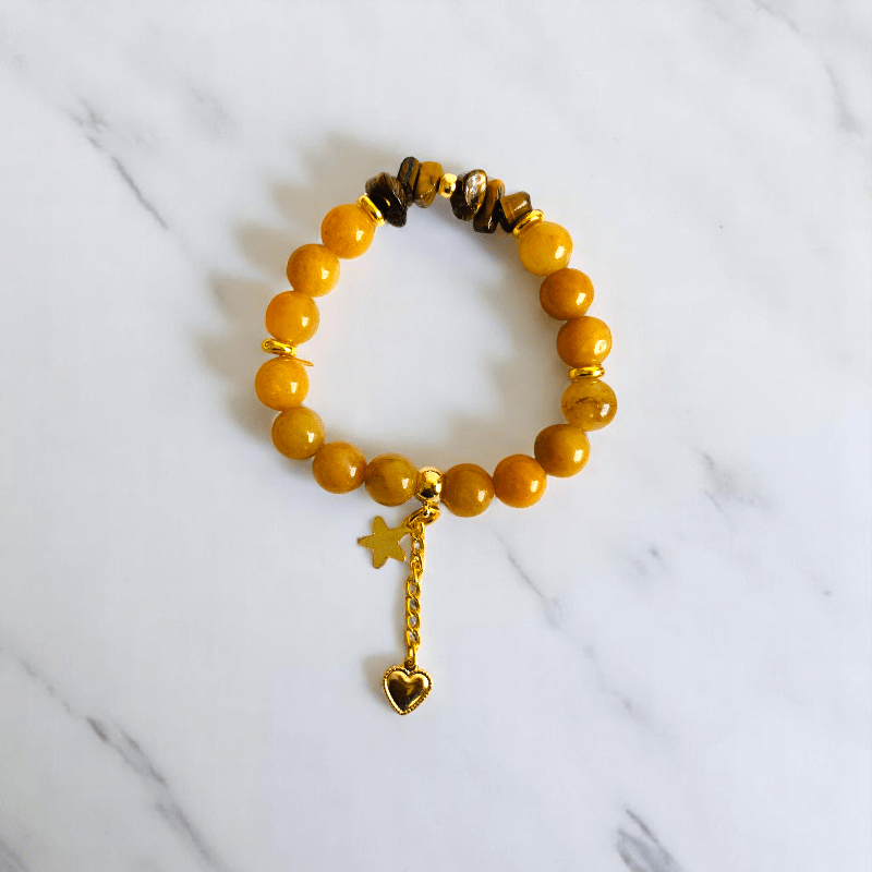 Golden Guardian Set | Yellow Aventurine & Tiger Eye Stone - For Women | Includes: Necklace, Bracelet, Earring