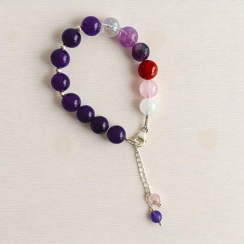 Grapevine Asymmetric Silver Bracelet | Amethyst & 925 Silver β For Women | Includes: Bracelet