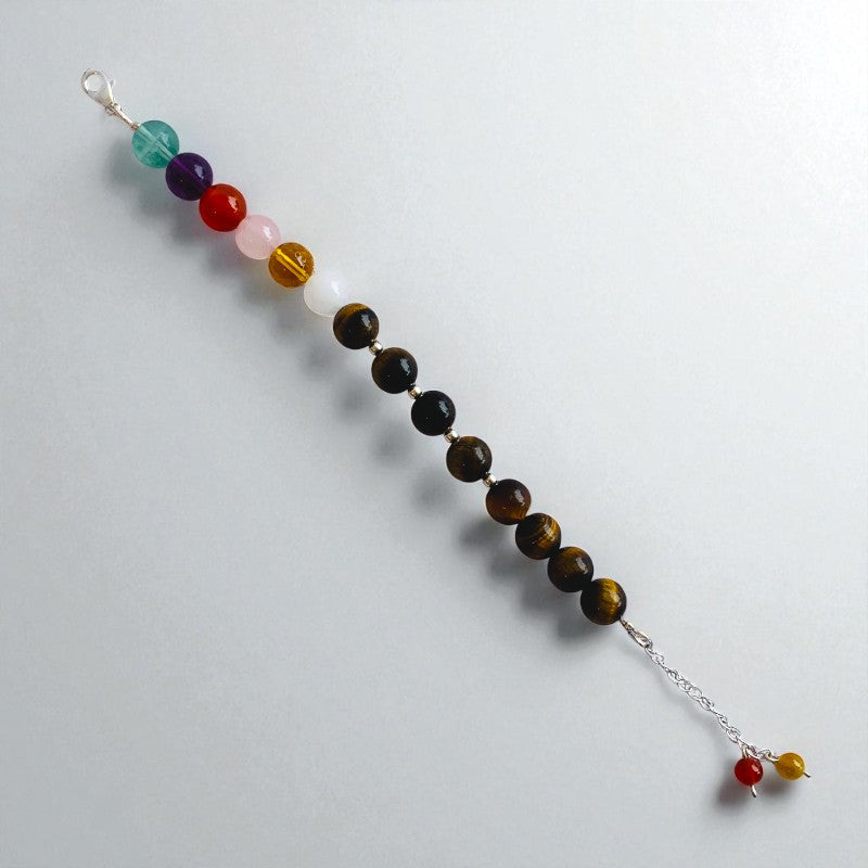 Earth Warrior Asymmetric Silver Bracelet | Tiger Eye & 925 Silver β For Women | Includes: Bracelet