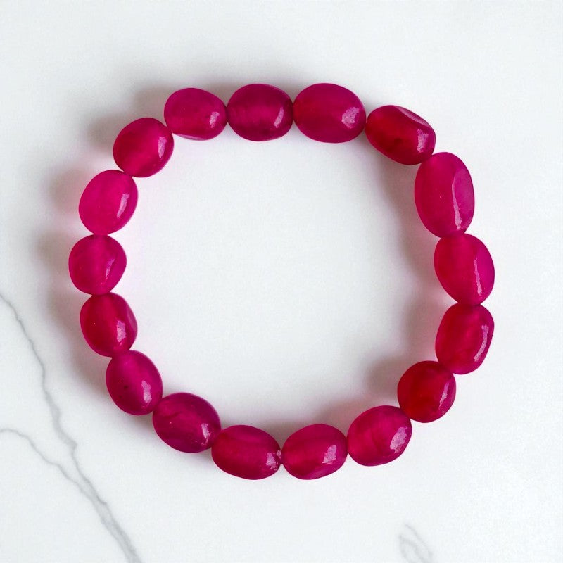 The Romance & Radiance Duo | Rose Quartz & Ruby Quartz β For Kids| Includes: Bracelets (Set Of 2)