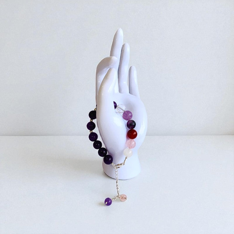 Grapevine Asymmetric Silver Bracelet | Amethyst & 925 Silver β For Women | Includes: Bracelet
