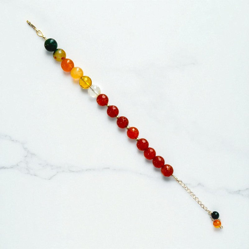Volcanic Root Asymmetric Silver Bracelet | Red Onyx & 925 Silver β For Women | Includes: Bracelet