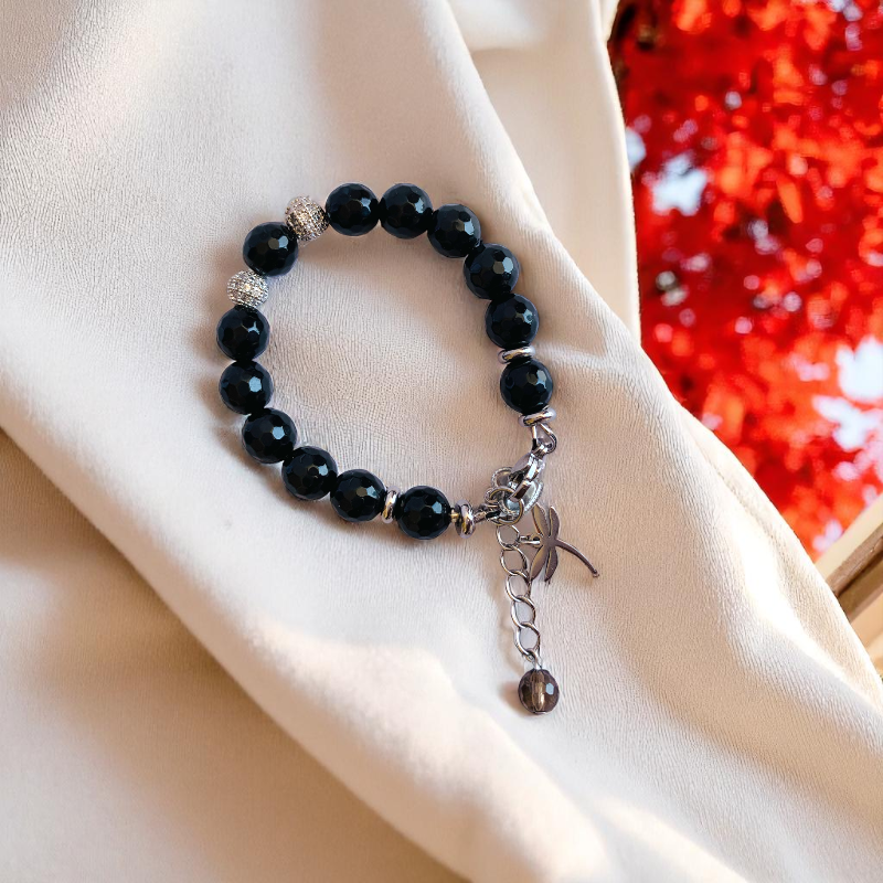 Shielding Obsidian Bracelet | Black Obsidian - For Kids Girls | Includes: Bracelet