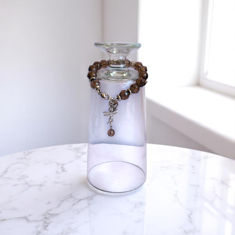 Mystic Smokey Bracelet | Smokey Quartz - For Kids Girls | Includes: Bracelet