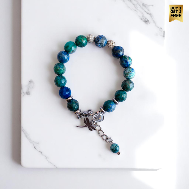 Wisdom Azurite Bracelet | Azurite - For Kids Girls | Includes: Bracelet