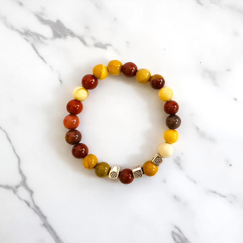 Timeless Two Stack Bracelets | Obsidian & Mookaite - For Kids | Includes: Bracelets (Set of 2)
