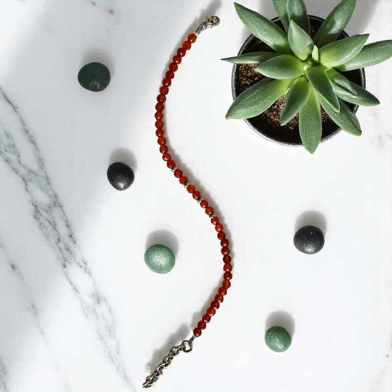Playful Onyx Anklet | Onyx Stone - For Girl Kids | Includes: Anklet