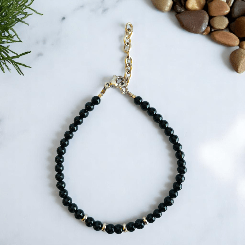 Protective Obsidian Anklet | Obsidian Stone - For Girl Kids | Includes: Anklet