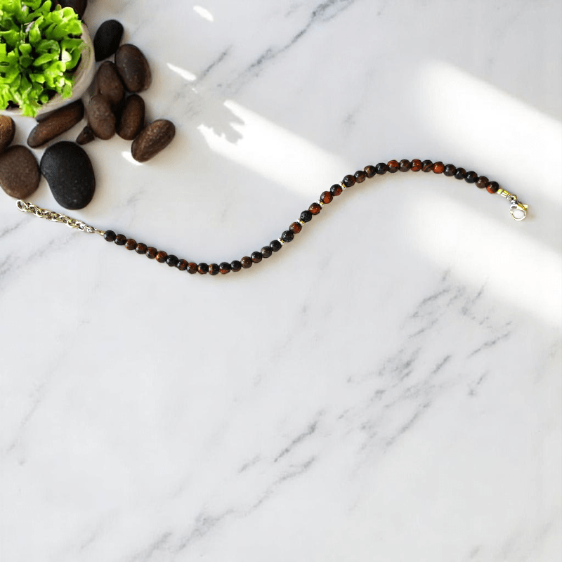 Jungle Whirl Anklet | Tiger Eye Stone - For Girl Kids | Includes: Anklet
