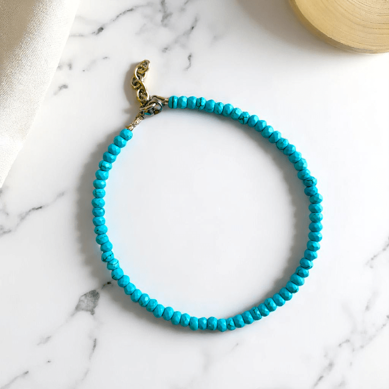 Boho Spirit Anklet | Turquoise Stone - For Women | Includes: Anklet