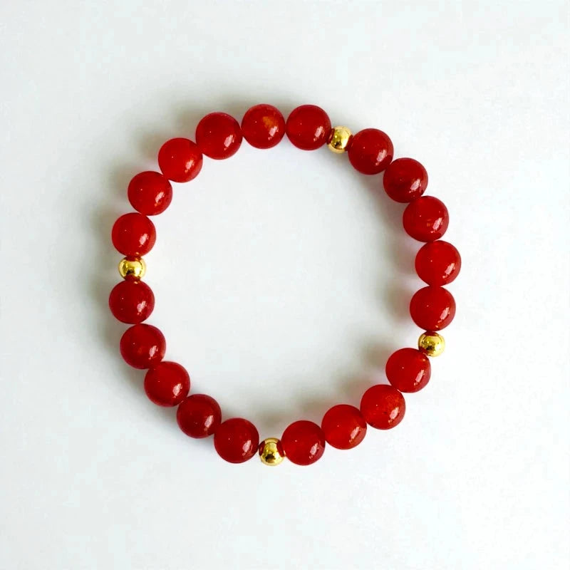 Power Onyx Set | Red Onyx - For Kids Girls | Includes: Necklace & Bracelet