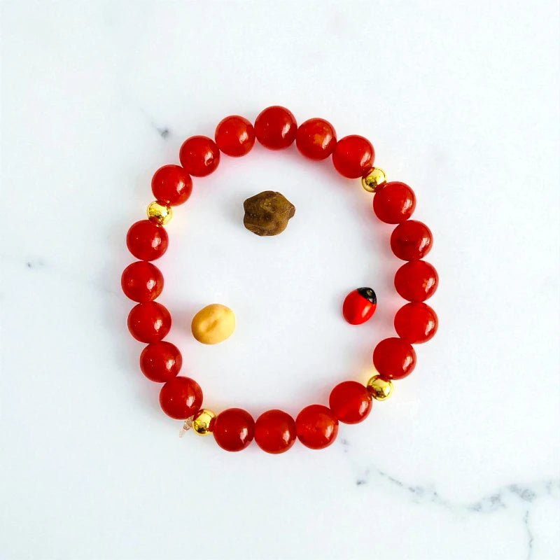 Power Onyx Set | Red Onyx - For Kids Girls | Includes: Necklace & Bracelet
