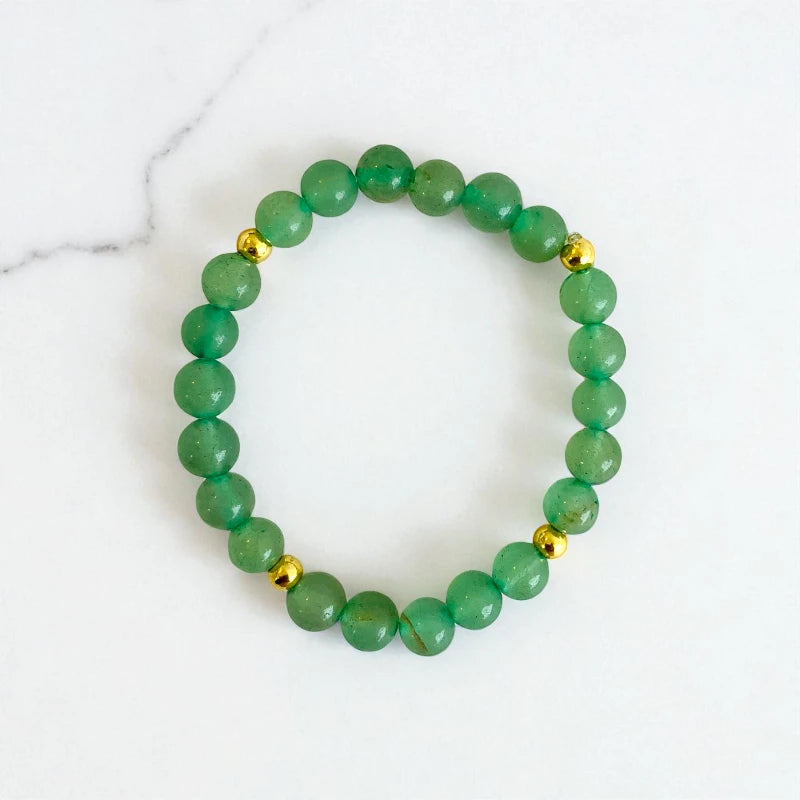 Luck Aventurine Set | Green Aventurine - For Kids Girls | Includes: Necklace & Bracelet