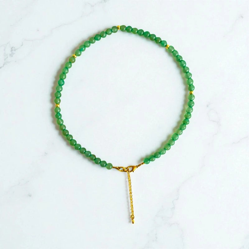 Luck Aventurine Set | Green Aventurine - For Kids Girls | Includes: Necklace & Bracelet