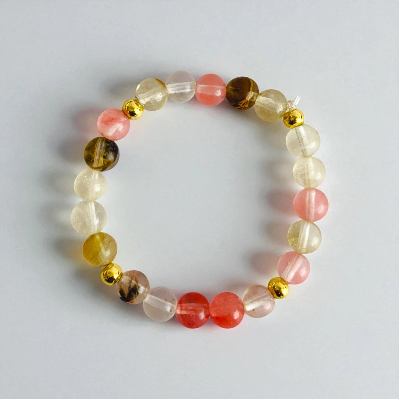 Happy Cherry Set | Multi Cherry - For Kids Girls | Includes: Necklace & Bracelet