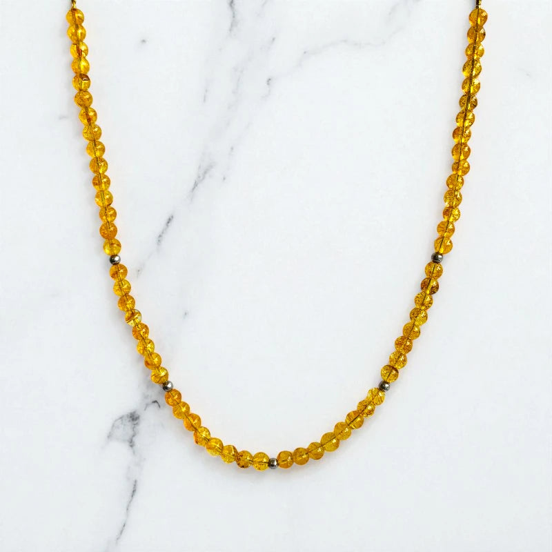Sunny Citrine Set | Yellow Citrine - For Kids Girls | Includes: Necklace & Bracelet