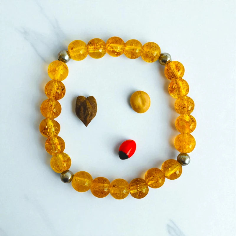 Sunny Citrine Set | Yellow Citrine - For Kids Girls | Includes: Necklace & Bracelet