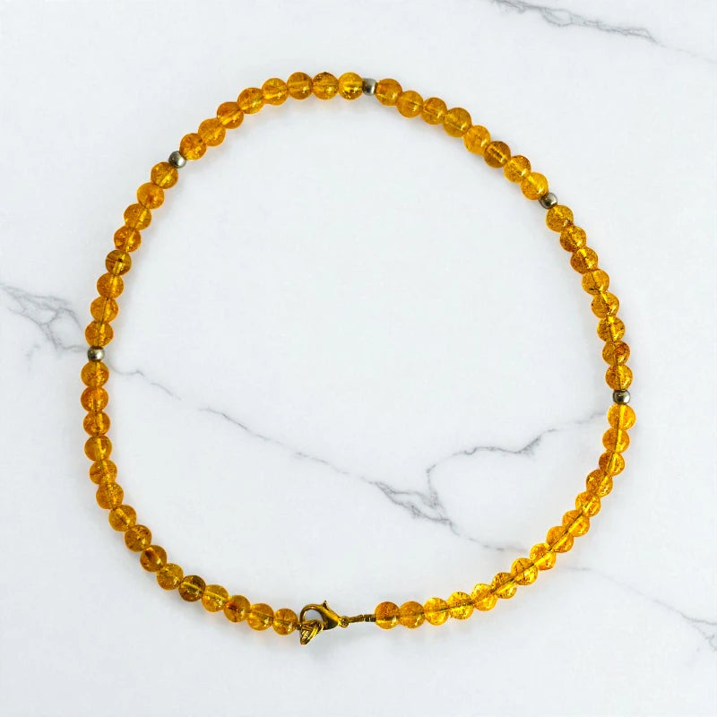 Sunny Citrine Set | Yellow Citrine - For Kids Girls | Includes: Necklace & Bracelet