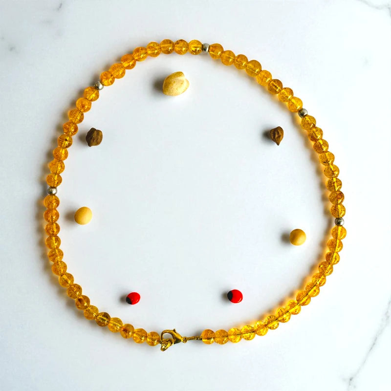 Sunny Citrine Set | Yellow Citrine - For Kids Girls | Includes: Necklace & Bracelet