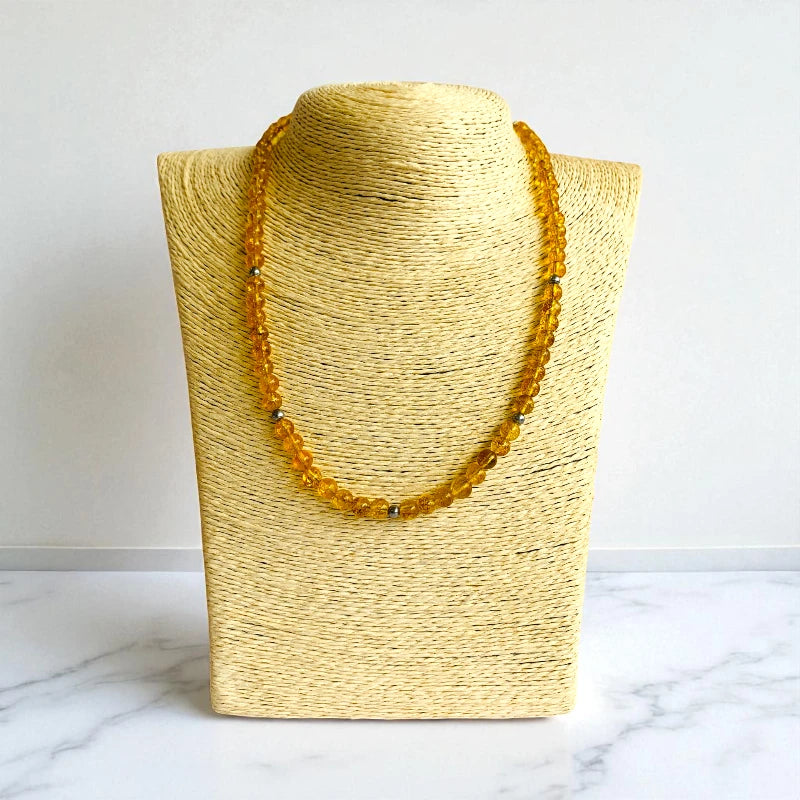 Sunny Citrine Set | Yellow Citrine - For Kids Girls | Includes: Necklace & Bracelet