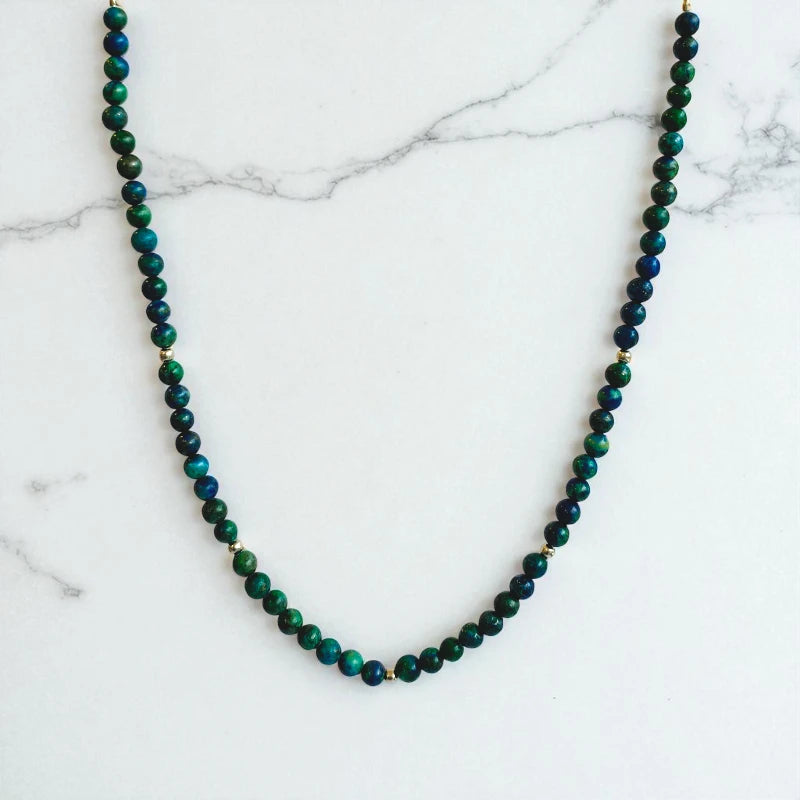 Mystic Azurite Set | Azurite - For Kids Girls | Includes: Necklace & Bracelet