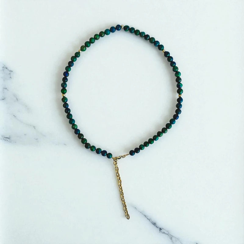Mystic Azurite Set | Azurite - For Kids Girls | Includes: Necklace & Bracelet