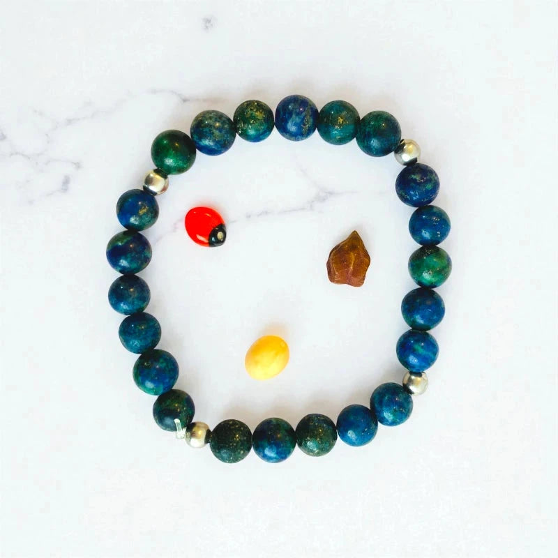 Mystic Azurite Set | Azurite - For Kids Girls | Includes: Necklace & Bracelet