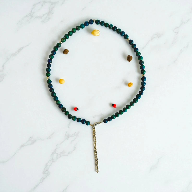 Mystic Azurite Set | Azurite - For Kids Girls | Includes: Necklace & Bracelet