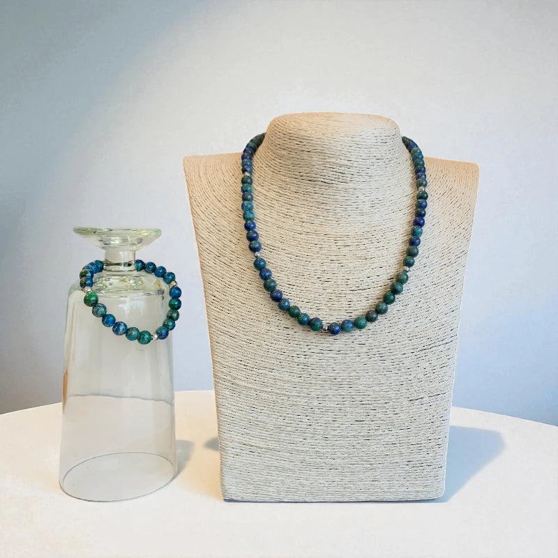 Mystic Azurite Set | Azurite - For Kids Girls | Includes: Necklace & Bracelet